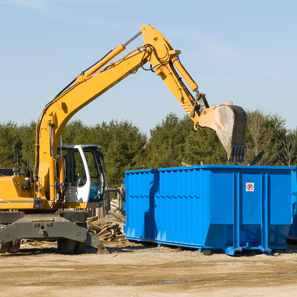 can i choose the location where the residential dumpster will be placed in Hoffman Minnesota